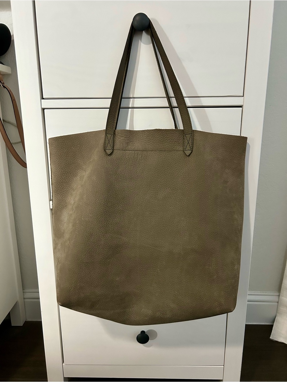 Madewell Olive Green Leather Tote